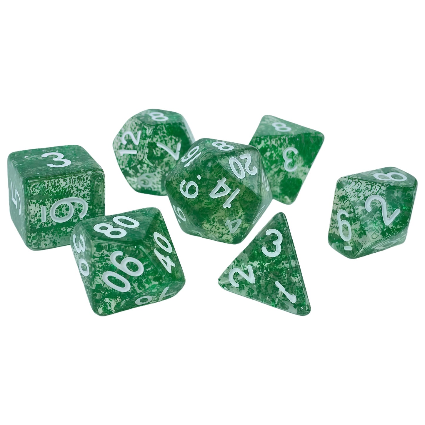 Acrylic Dicee ‌Translucent Glitter Dice DnD D&D Dice Set
