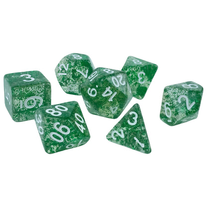 Acrylic Dicee ‌Translucent Glitter Dice DnD D&D Dice Set