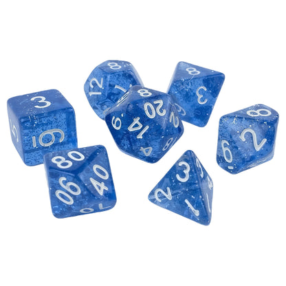 Acrylic Dicee ‌Translucent Glitter Dice DnD D&D Dice Set