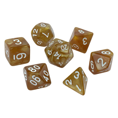 Acrylic Dice Pearlescent Polyhedral Finish Pearlescent Polyhedral Finish