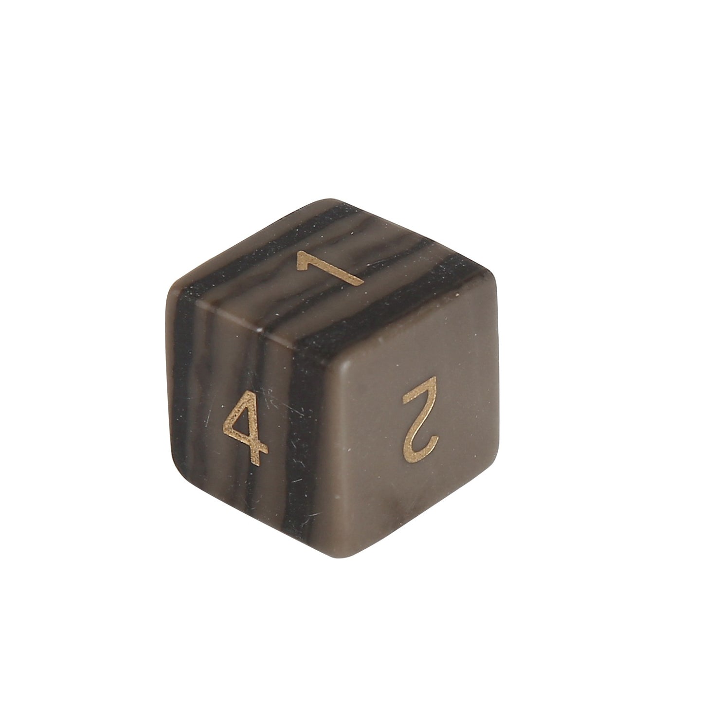 Natural Black Wood Grain Stone D&D Dice