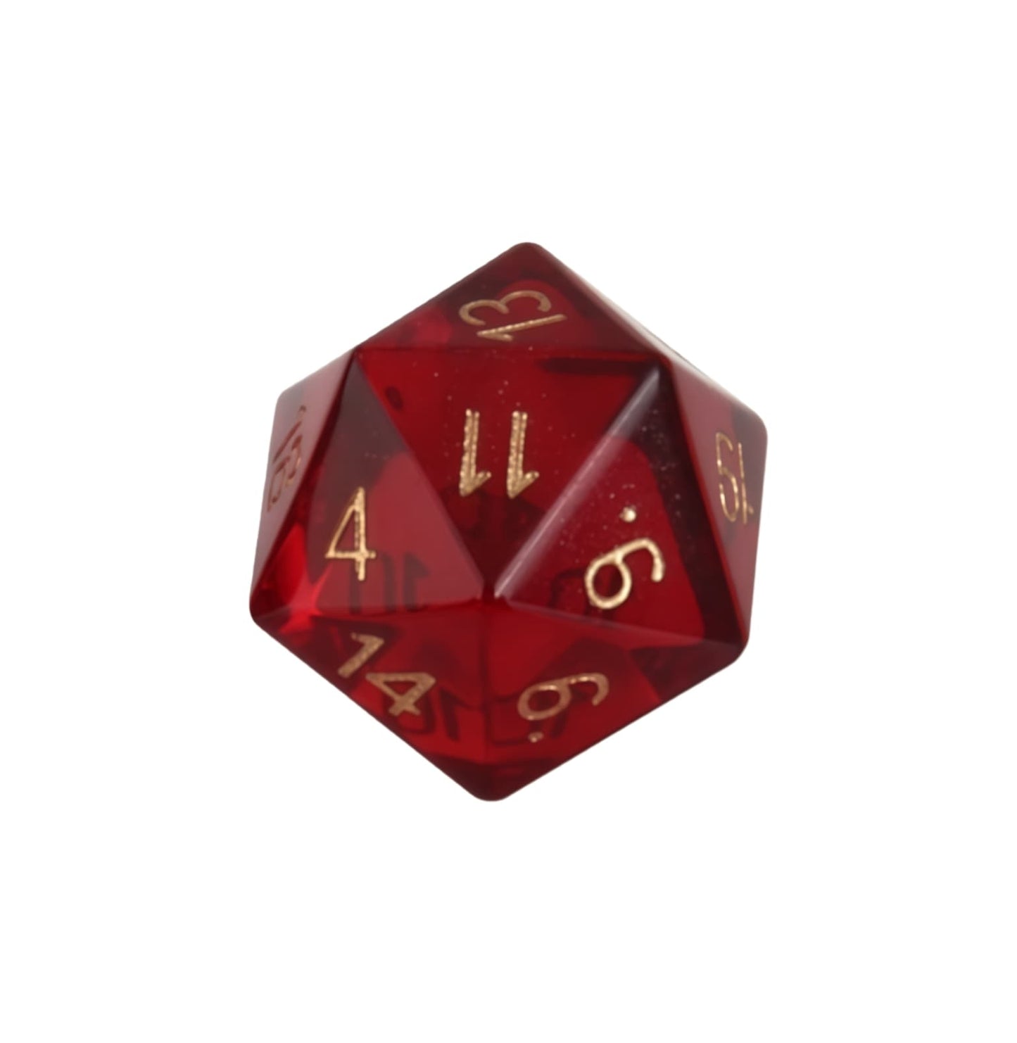 K9 Red Glass D&D Dice