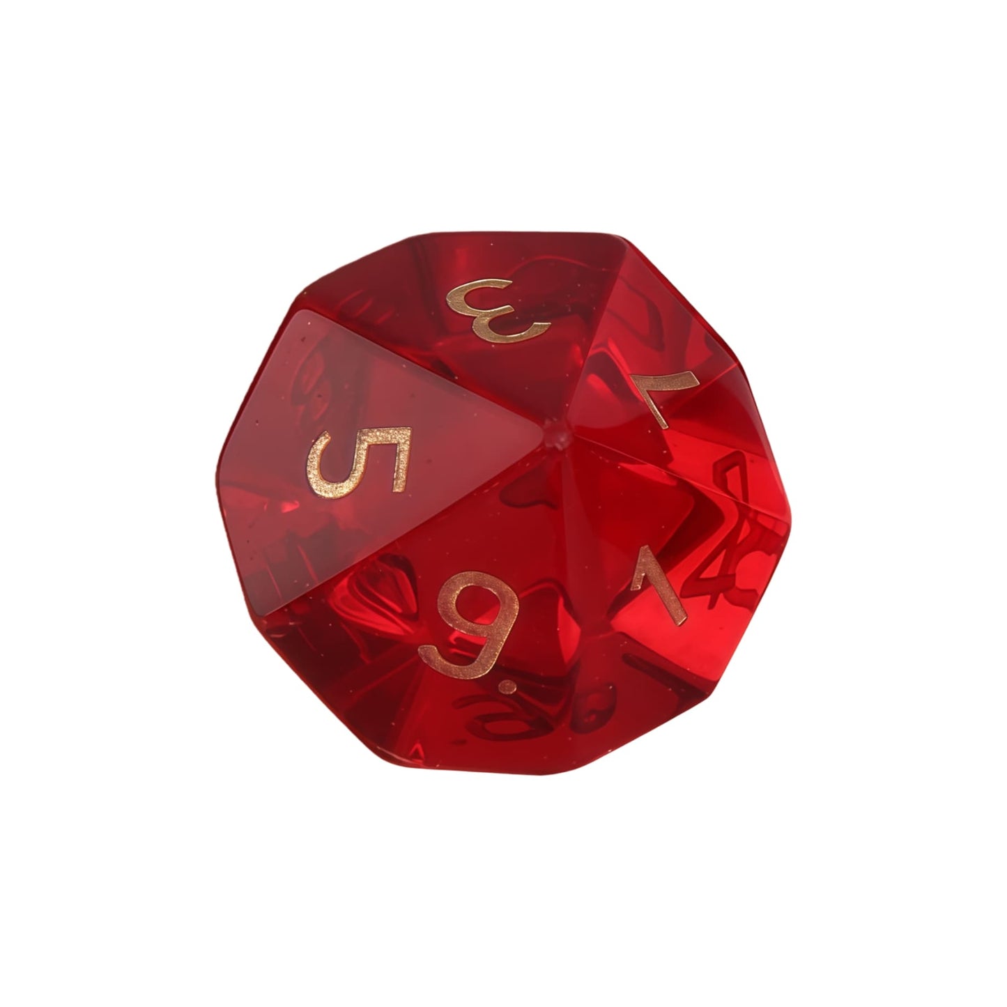K9 Red Glass D&D Dice