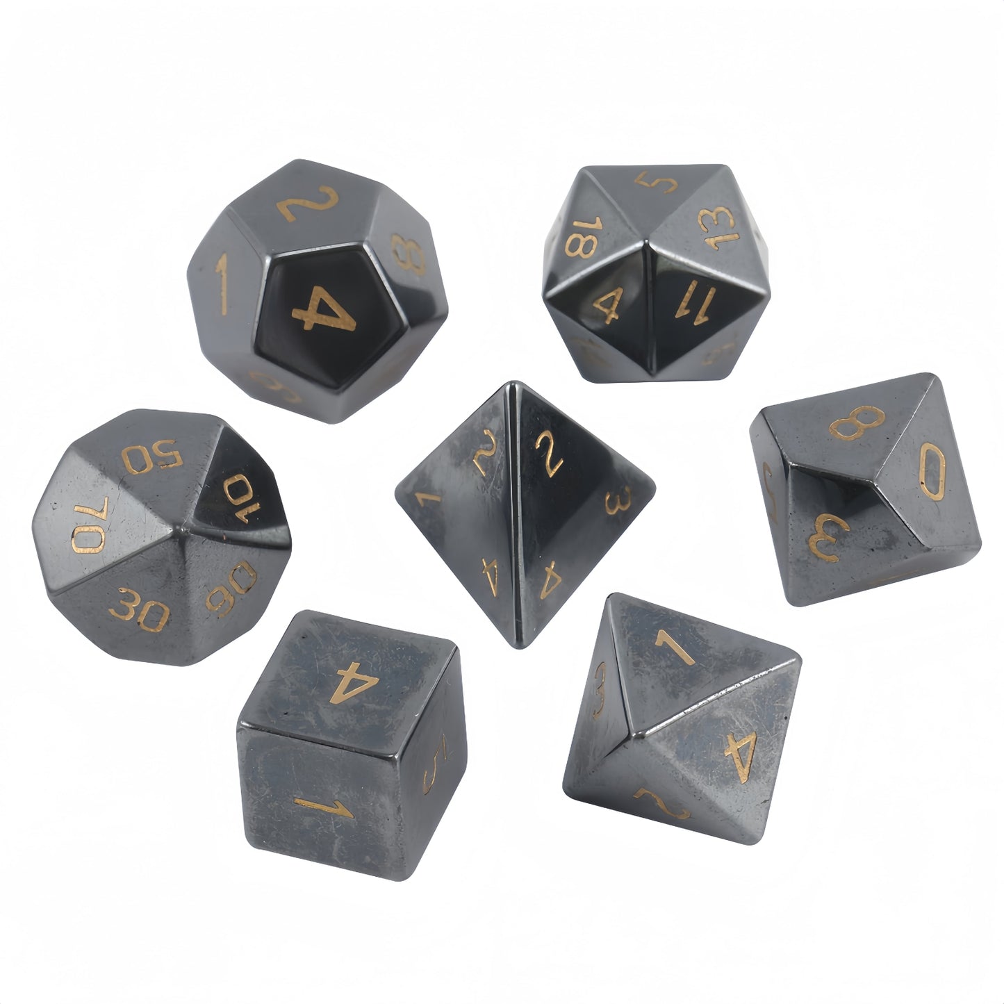 Natural Black Onyx Stone D&D Dice