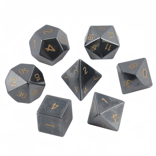 Natural Black Onyx Stone D&D Dice