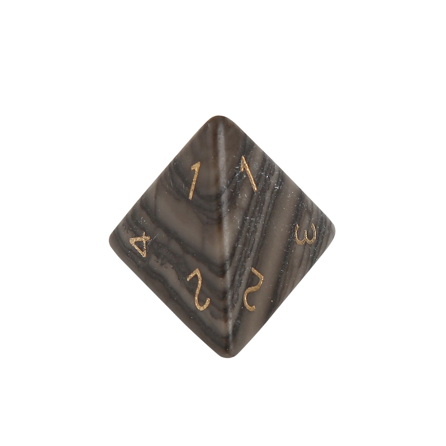 Natural Black Wood Grain Stone D&D Dice