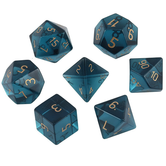 K9 Blue Glass D&D Dice