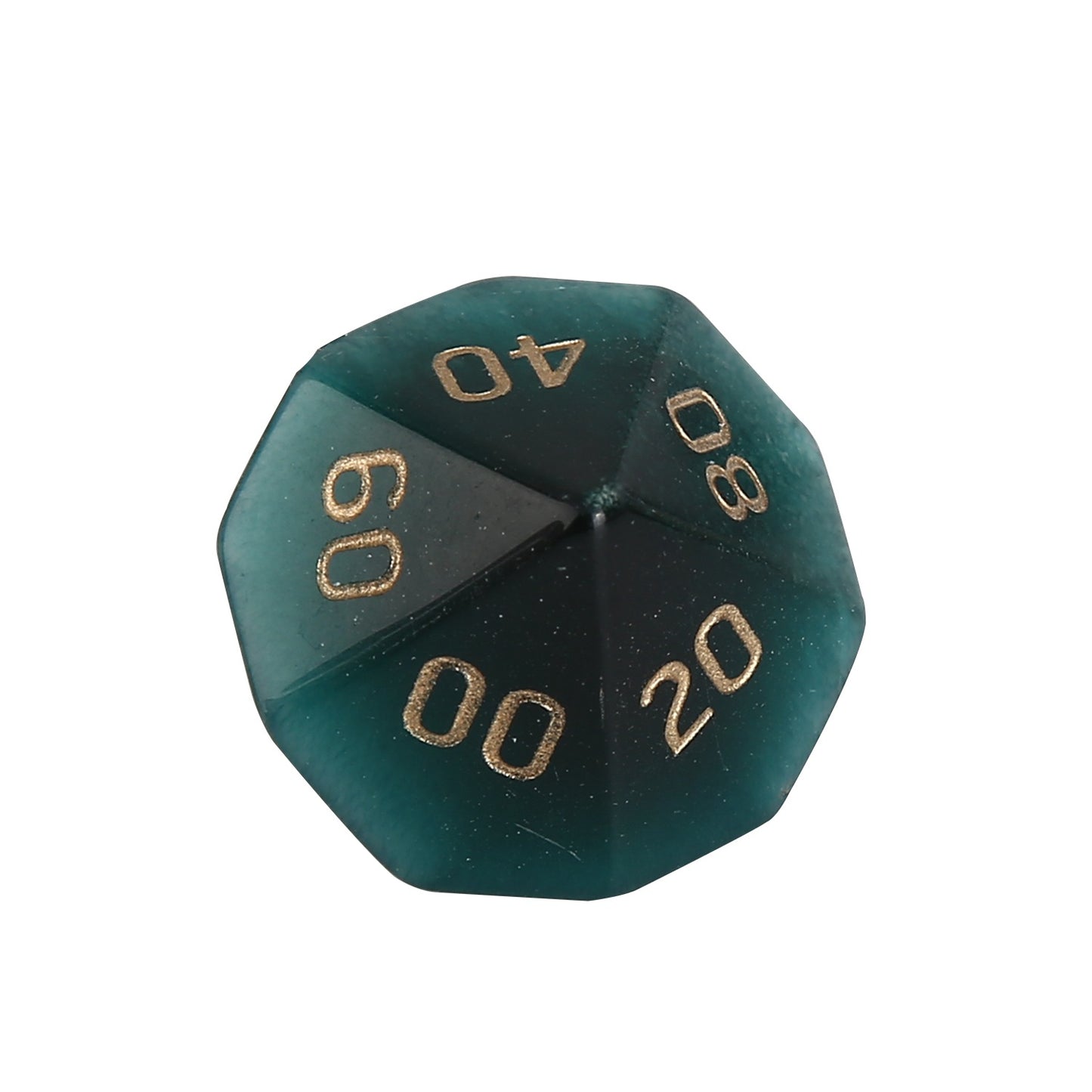 Synthetic Cat Eye Stone Peacock Blue D&D Dice