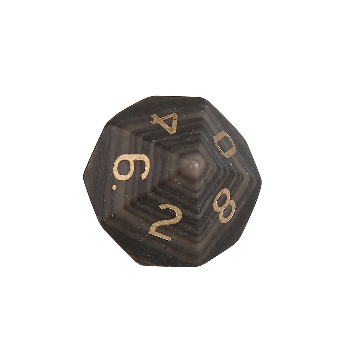 Natural Black Wood Grain Stone D&D Dice