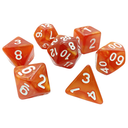 Acrylic Dice Pearlescent Polyhedral Finish Pearlescent Polyhedral Finish