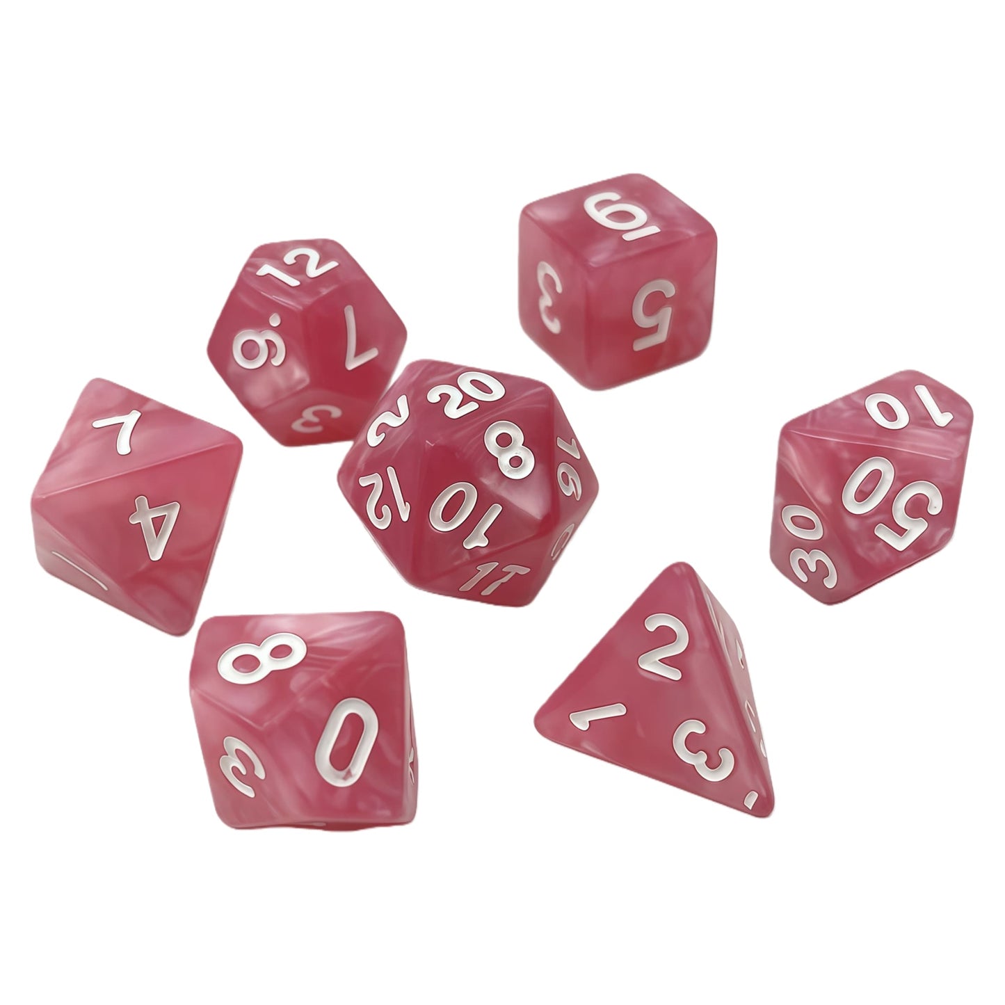 Acrylic Dice Pearlescent Polyhedral Finish Pearlescent Polyhedral Finish