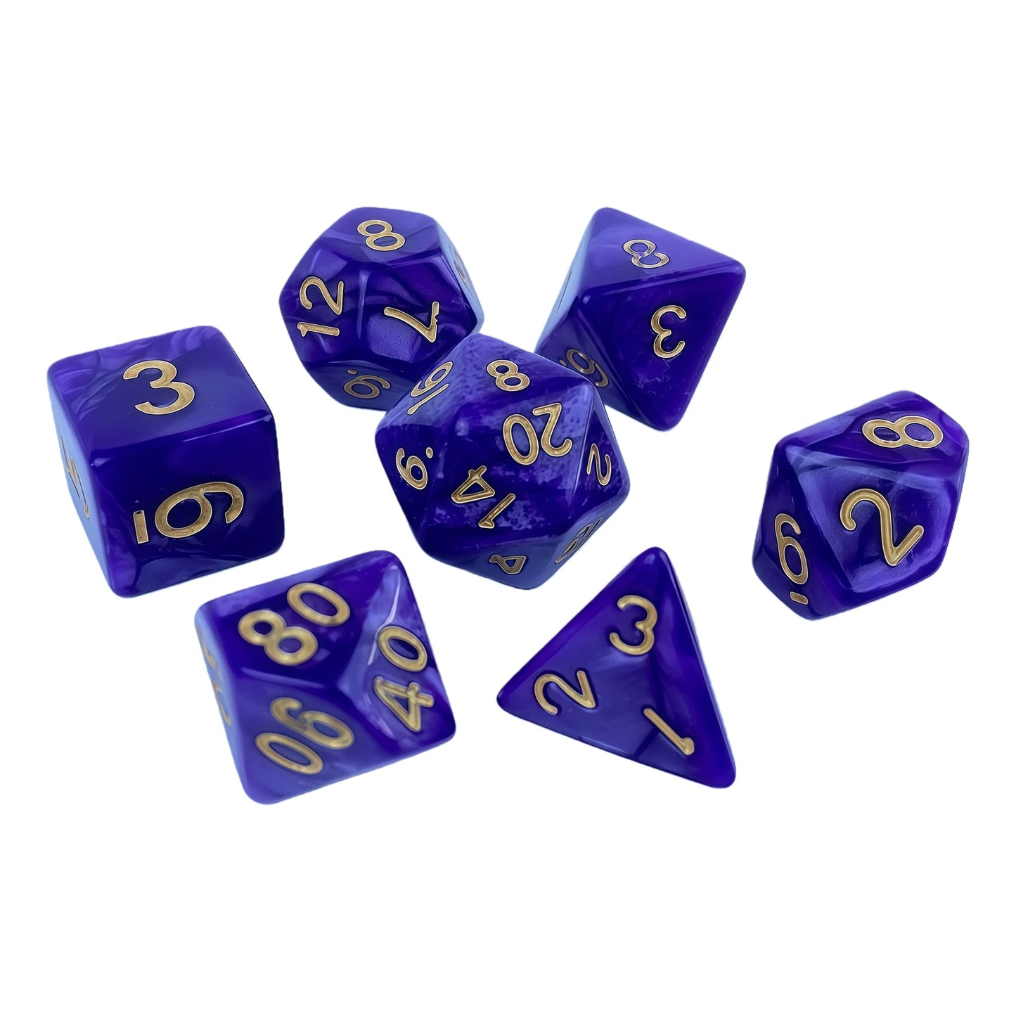Acrylic Dice Pearlescent Polyhedral Finish Pearlescent Polyhedral Finish