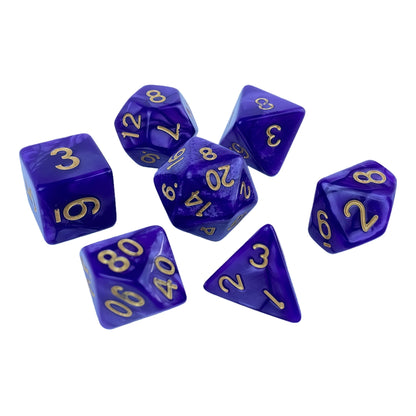 Acrylic Dice Pearlescent Polyhedral Finish Pearlescent Polyhedral Finish