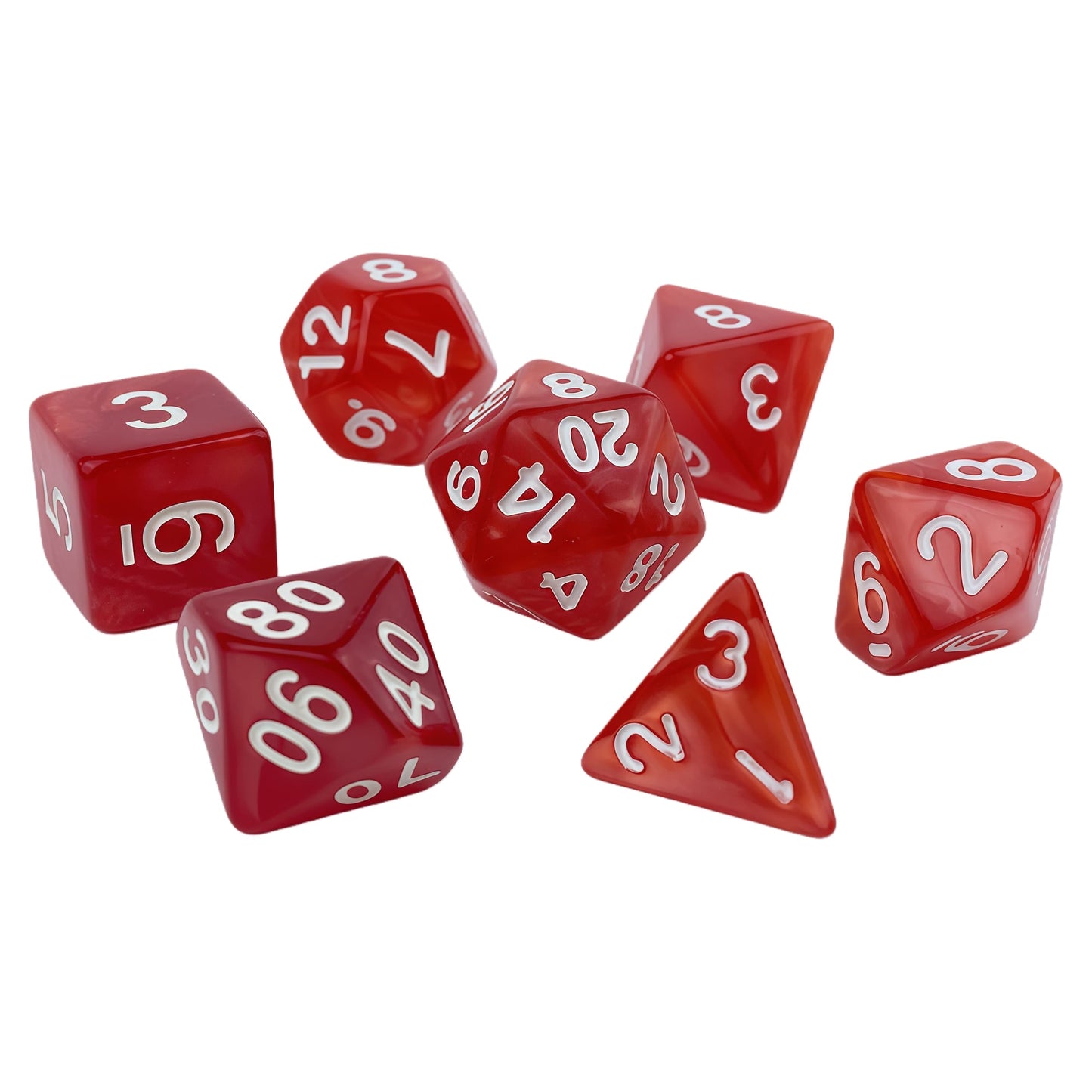 Acrylic Dice Pearlescent Polyhedral Finish Pearlescent Polyhedral Finish