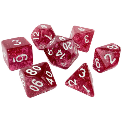 Acrylic Dicee ‌Translucent Glitter Dice DnD D&D Dice Set