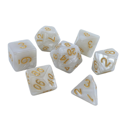 Acrylic Dice Pearlescent Polyhedral Finish Pearlescent Polyhedral Finish