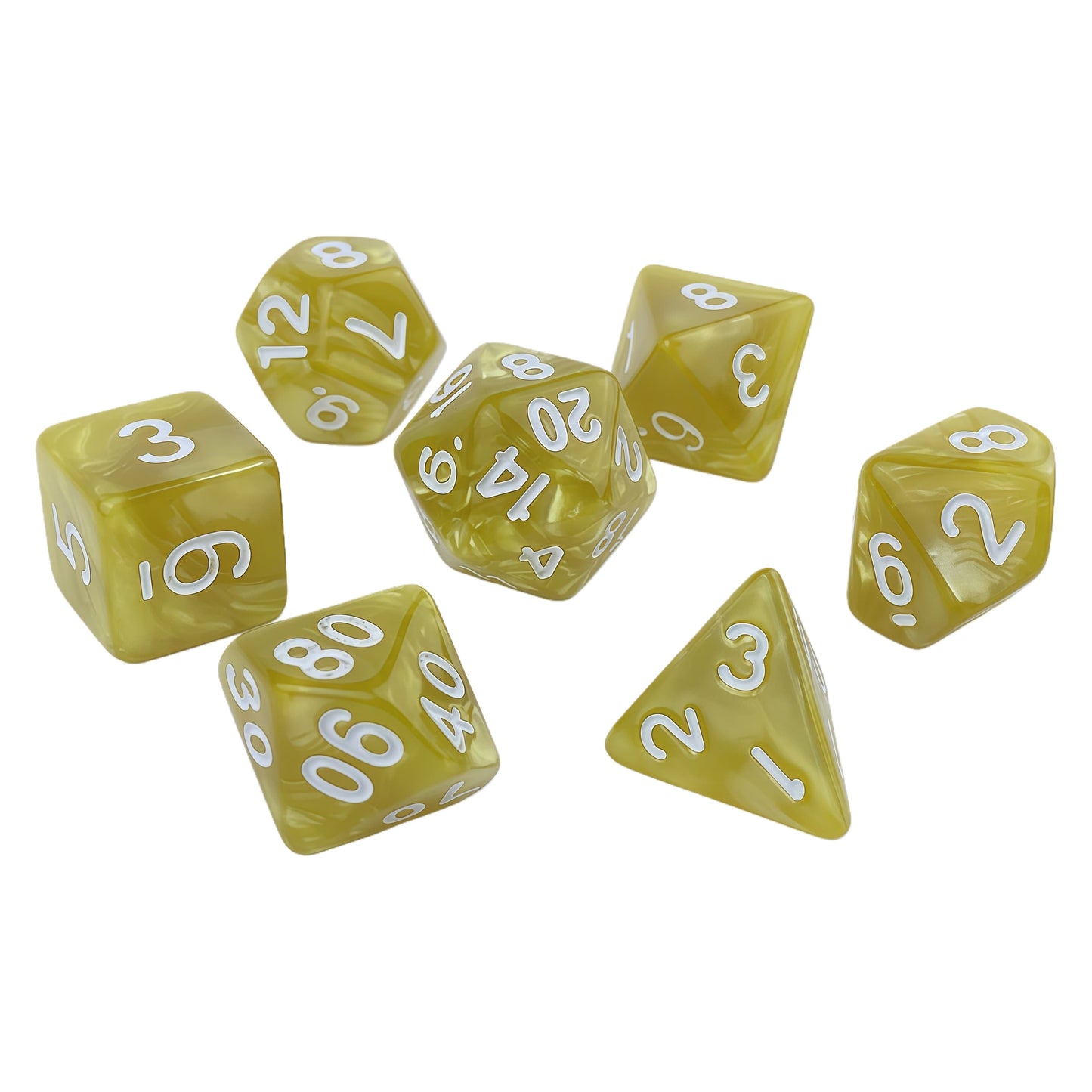 Acrylic Dice Pearlescent Polyhedral Finish Pearlescent Polyhedral Finish