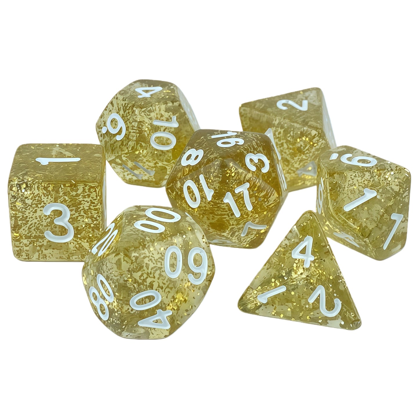 Acrylic Dicee ‌Translucent Glitter Dice DnD D&D Dice Set