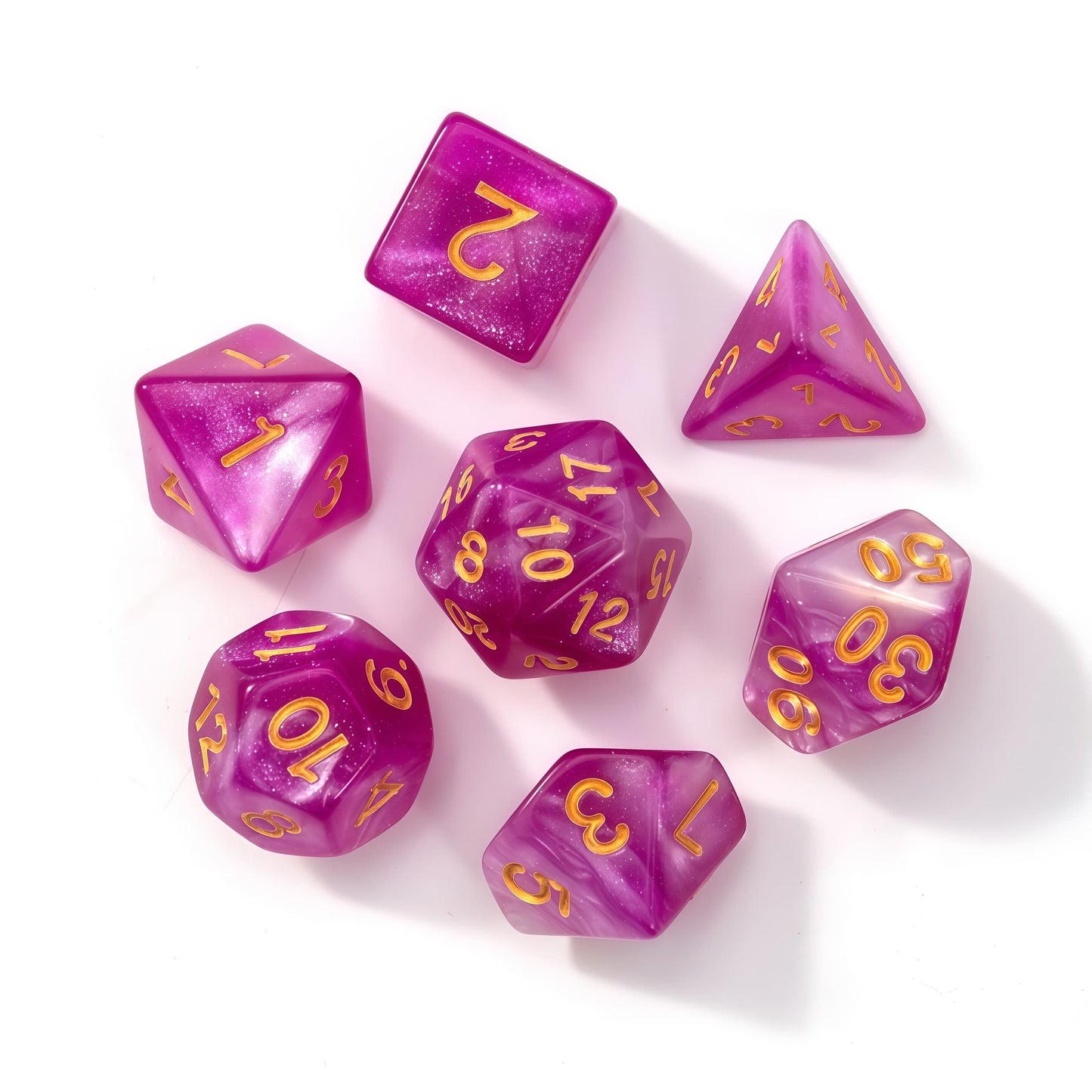 Acrylic Dice Galaxy Duo-Tone Polyhedral DnD D&D Dice Set
