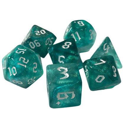 Acrylic Dice ‌New Duo-Shift Chameleon Polyhedral DnD D&D Dice Set