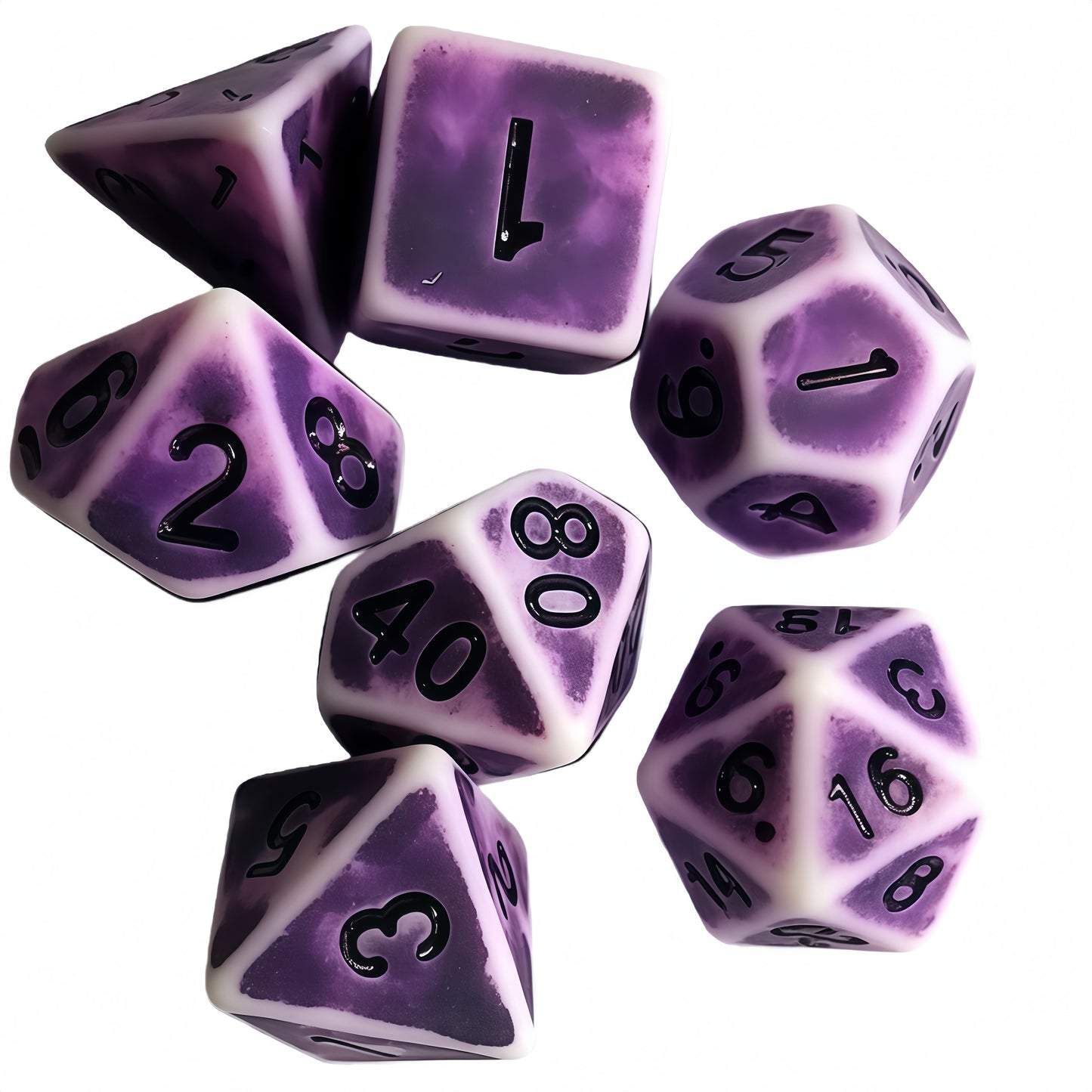 Acrylic Dice Antique Colorful Polyhedral DnD D&D Dice Set