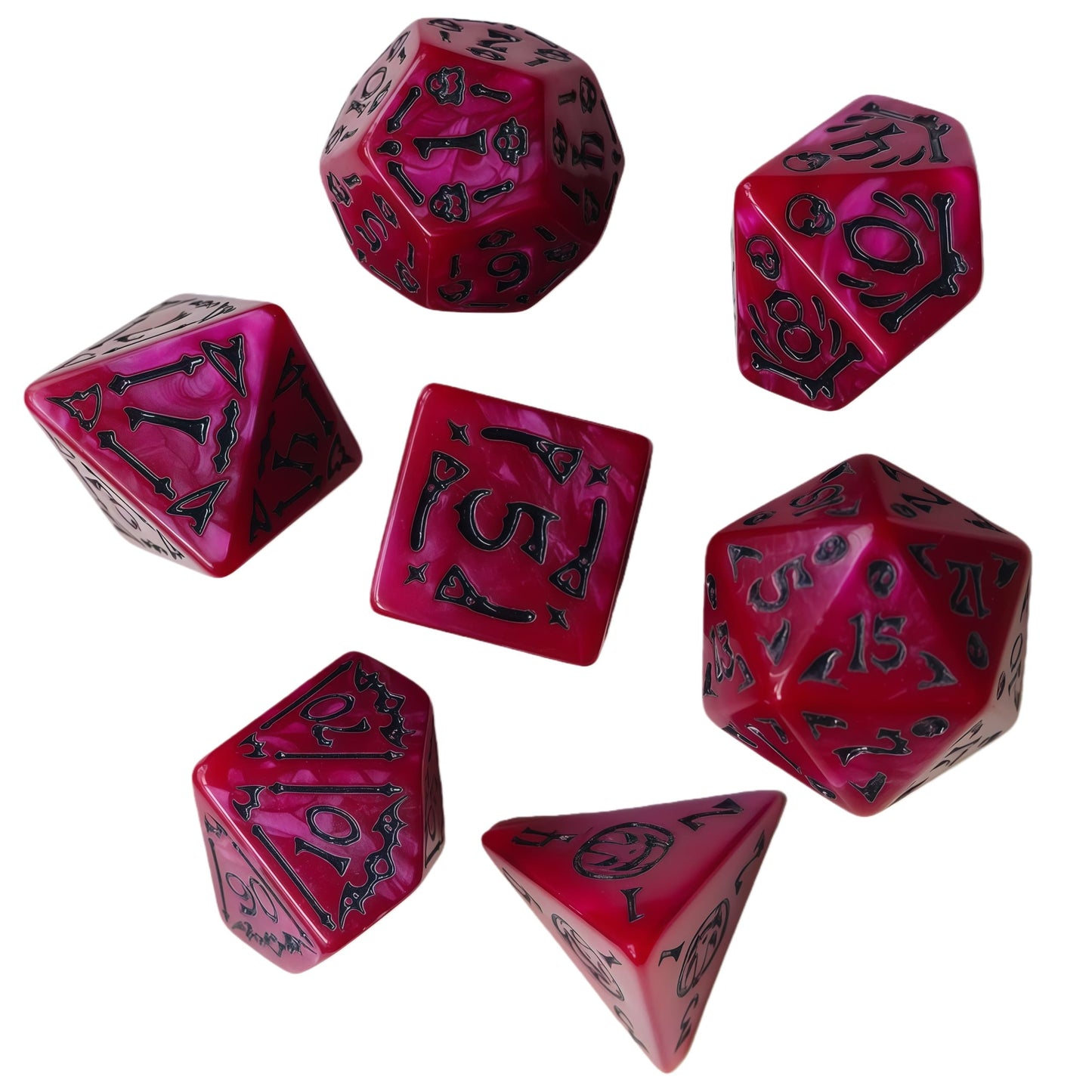 Acrylic Dice ‌Halloween Haunted Polyhedral DnD D&D Dice Set