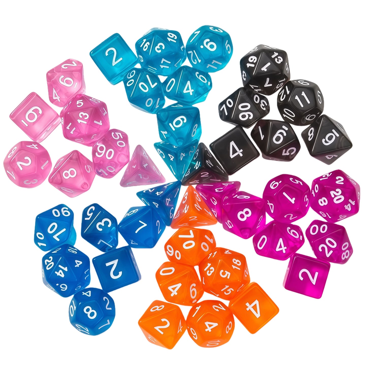 Acrylic Dice ‌‌New Crystal Clear Polyhedral ‌New Crystal Clear Polyhedral