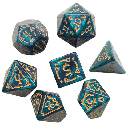 Acrylic Dice ‌Halloween Haunted Polyhedral DnD D&D Dice Set