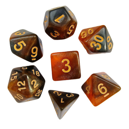 Acrylic Dice Galaxy Duo-Tone Polyhedral DnD D&D Dice Set