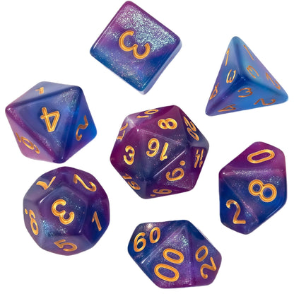 Acrylic Dice New Duo-Shift Chameleon Polyhedral DnD D&D Dice Set
