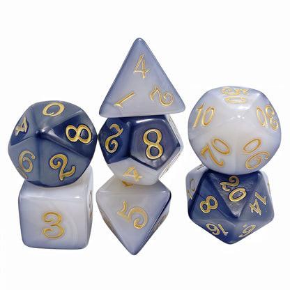 Acrylic Dice Duo-Tone Layered Polyhedral DnD D&D Dice Set