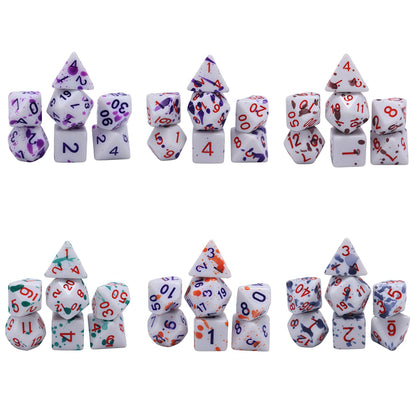 Acrylic Dice ‌Solid Blood Crimson Polyhedral DnD D&D Dice Set