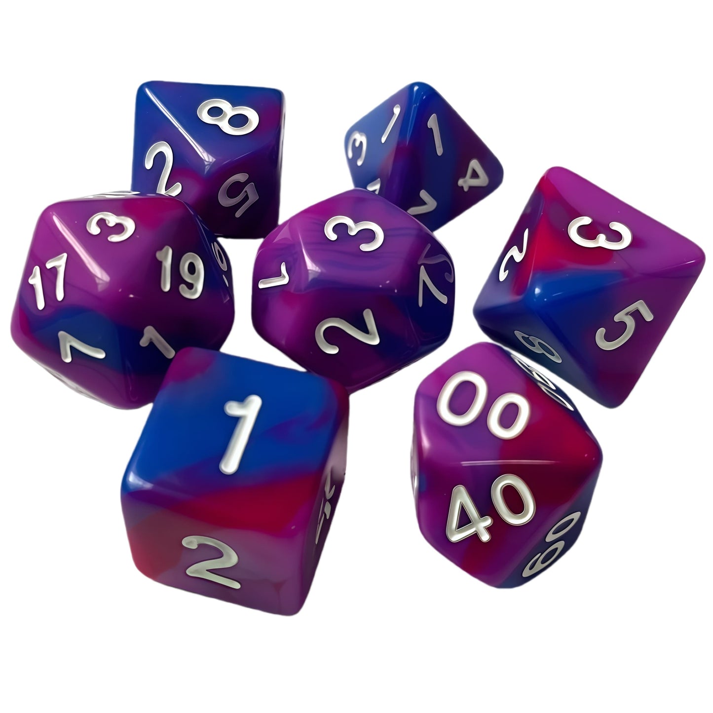 Acrylic Dice ‌New Quad-Tone Polyhedral DnD D&D Dice Set