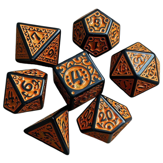 Acrylic Dice ‌New Retro Openwork Polyhedral DnD D&D Dice Set