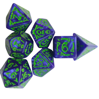 Acrylic Dice ‌Halloween Haunted Polyhedral DnD D&D Dice Set