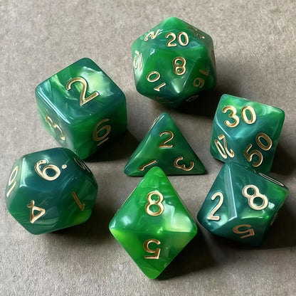 Acrylic Dice ‌Duo-Tone Polyhedral DnD D&D Dice Set