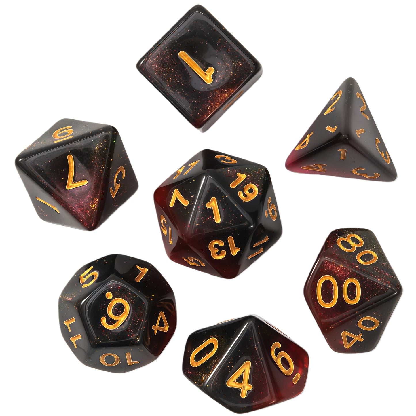 Acrylic Dice New Duo-Shift Chameleon Polyhedral DnD D&D Dice Set