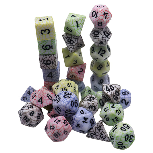 Acrylic Dice Webbed Polyhedral DnD D&D Dice Set
