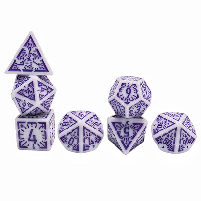 Acrylic Dice ‌Antique Openwork Colorful Polyhedral  DnD D&D Dice Set