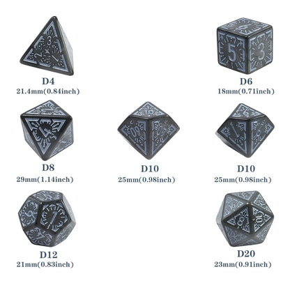 Acrylic Dice ‌Antique Openwork Colorful Polyhedral  DnD D&D Dice Set