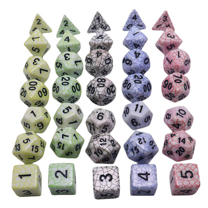 Acrylic Dice Webbed Polyhedral DnD D&D Dice Set