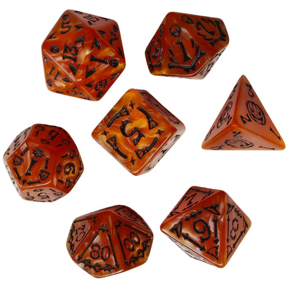 Acrylic Dice ‌Halloween Haunted Polyhedral DnD D&D Dice Set