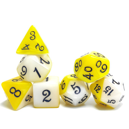 Acrylic Dice Duo-Tone Layered Polyhedral DnD D&D Dice Set