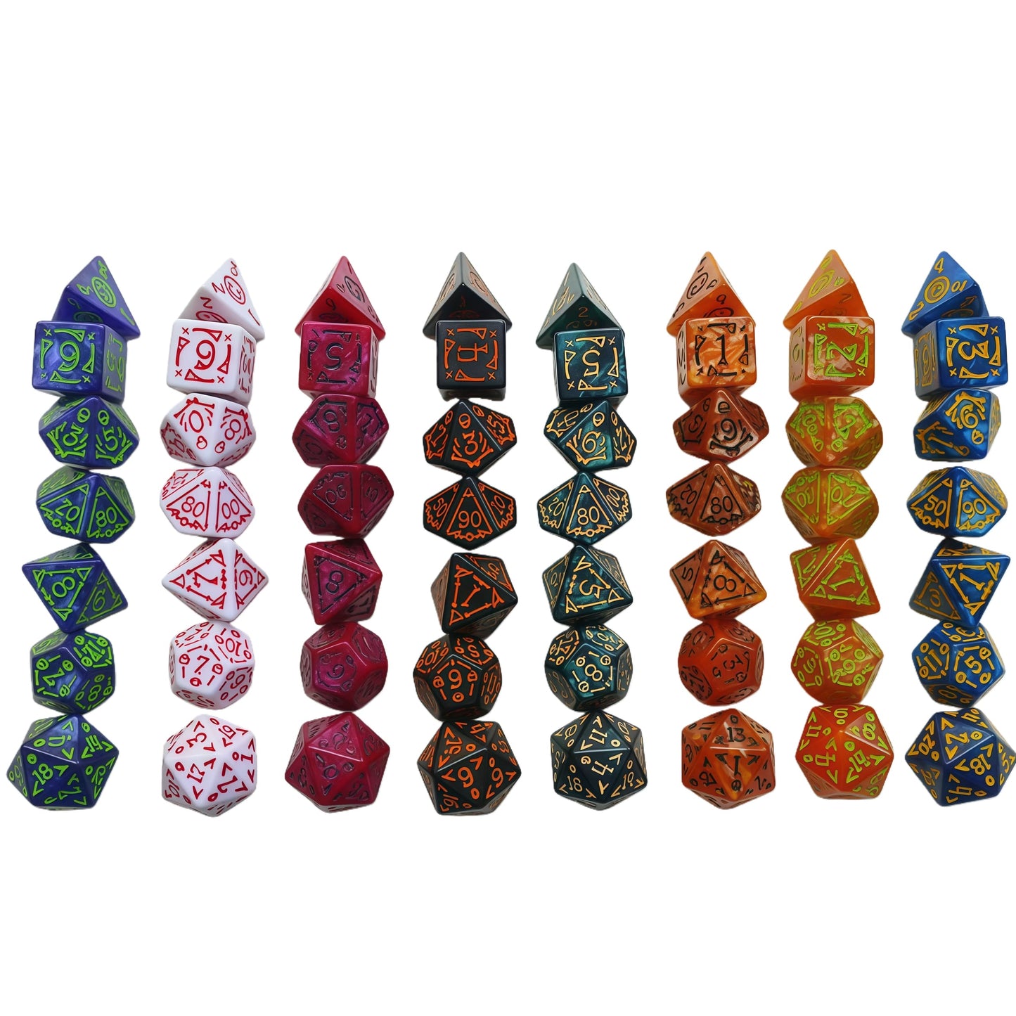 Acrylic Dice ‌Halloween Haunted Polyhedral DnD D&D Dice Set