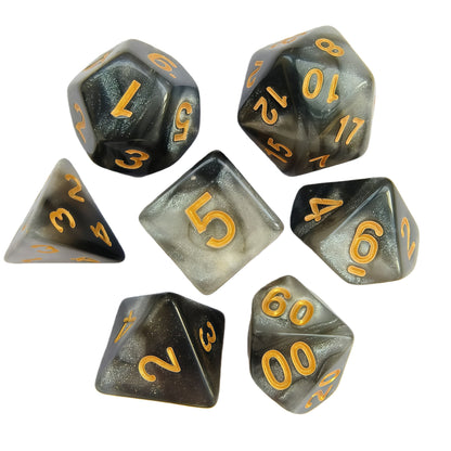 Acrylic Dice Galaxy Duo-Tone Polyhedral DnD D&D Dice Set