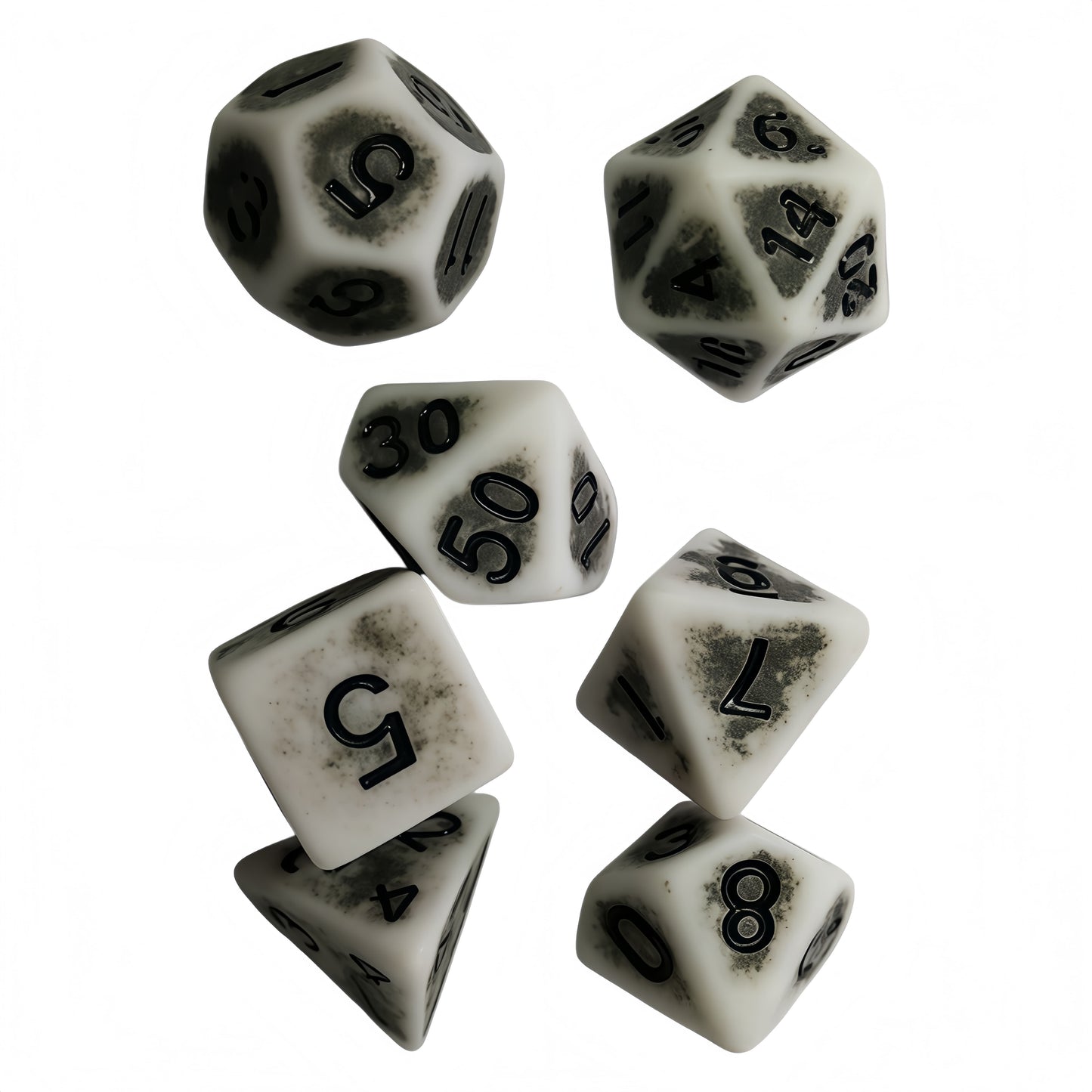 Acrylic Dice Antique Colorful Polyhedral DnD D&D Dice Set