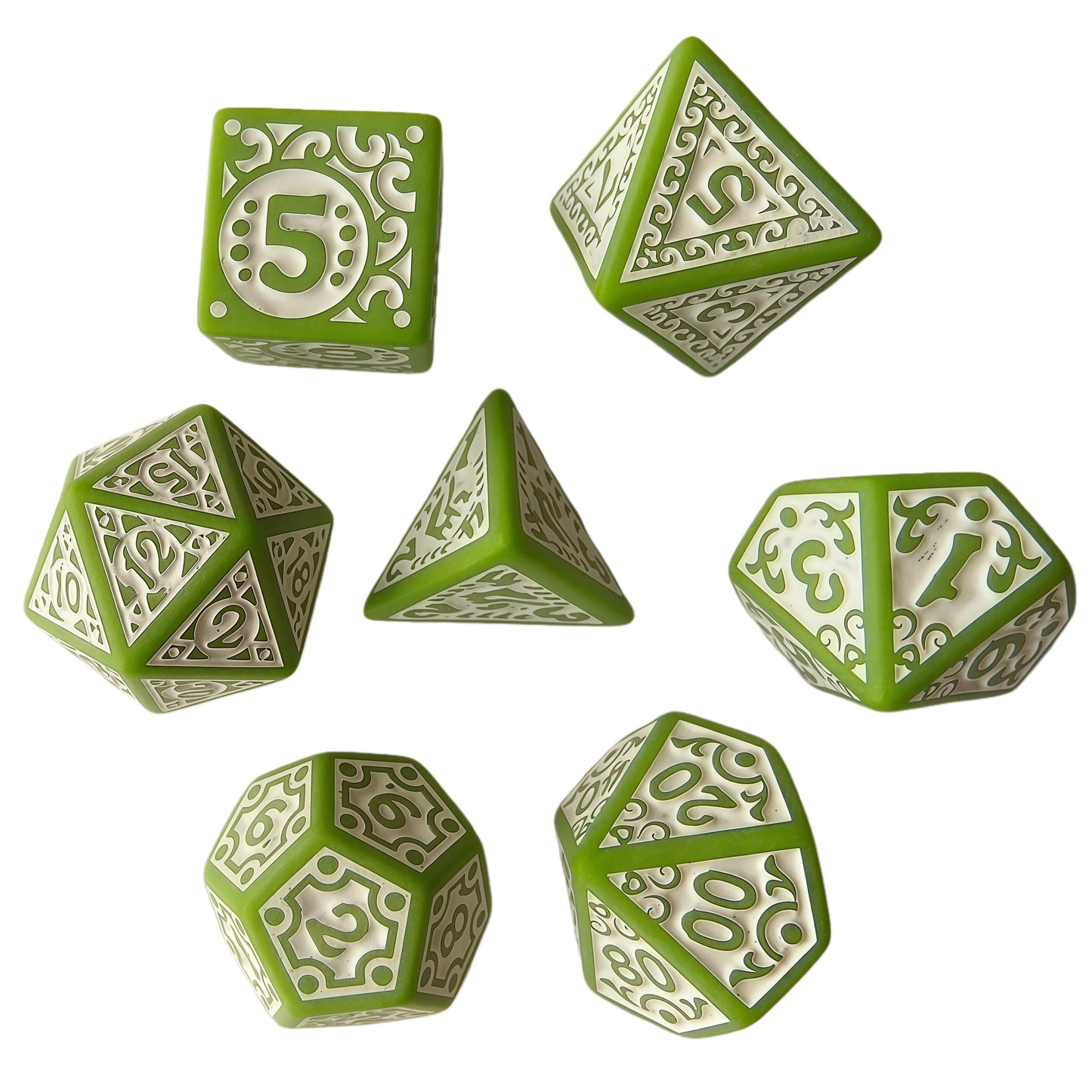 Acrylic Dice ‌Openwork Number Cutout Polyhedral DnD D&D Dice Set