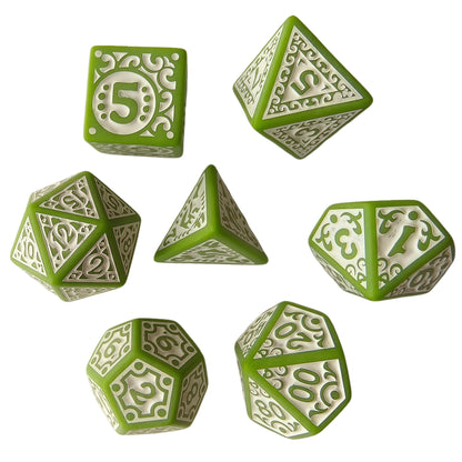 Acrylic Dice ‌Openwork Number Cutout Polyhedral DnD D&D Dice Set