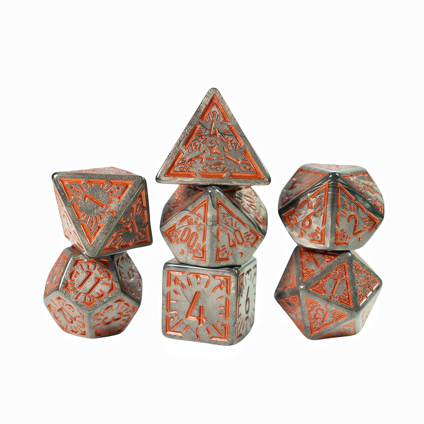 Acrylic Dice ‌Antique Openwork Colorful Polyhedral  DnD D&D Dice Set