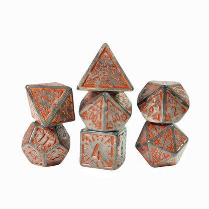Acrylic Dice ‌Antique Openwork Colorful Polyhedral  DnD D&D Dice Set